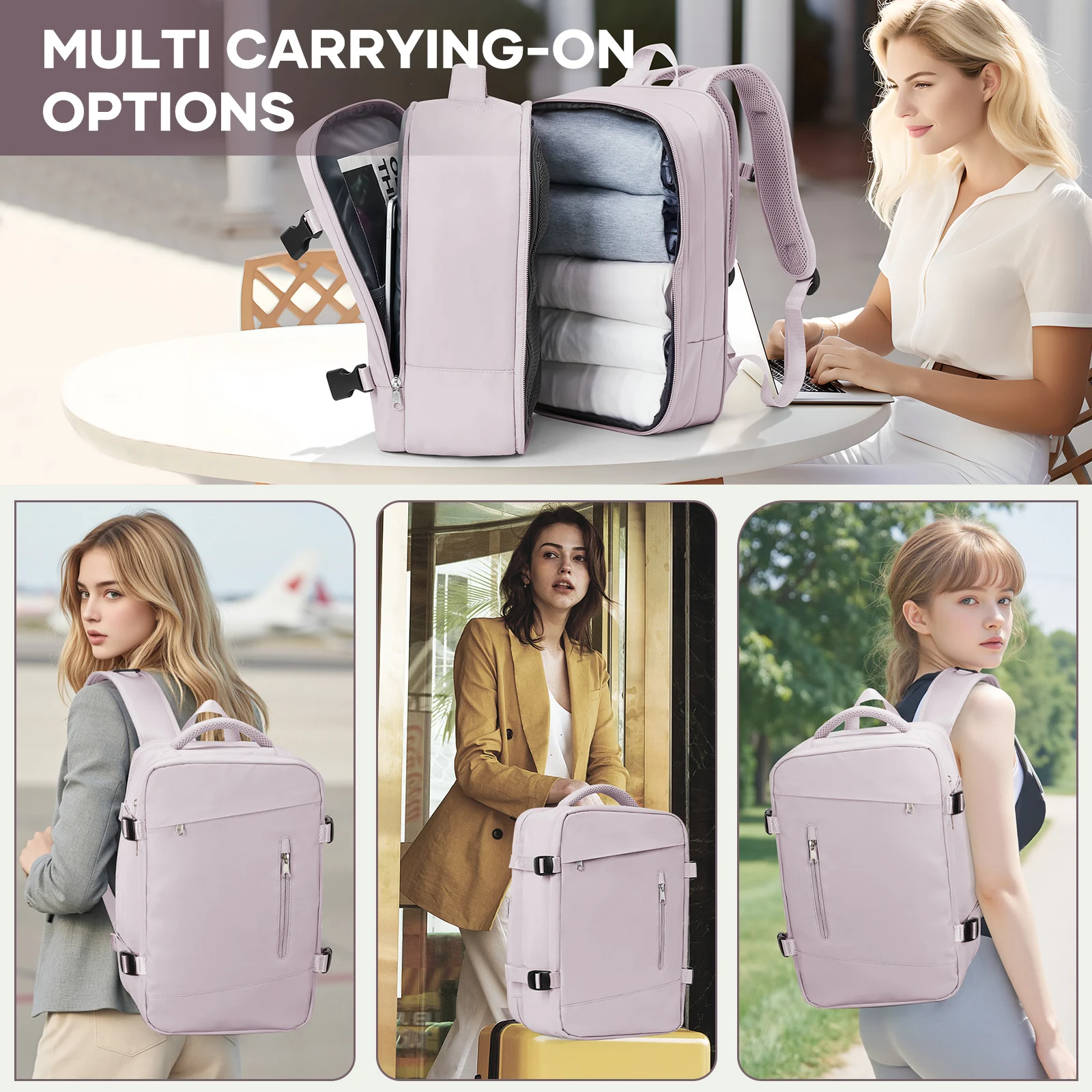 Wizzair 40x30x25 Airplane Travel Backpack Women's Backpack Travel Suitcase Cabin Bag Men Laotop Backpack 40x30x20 Hand Luggage