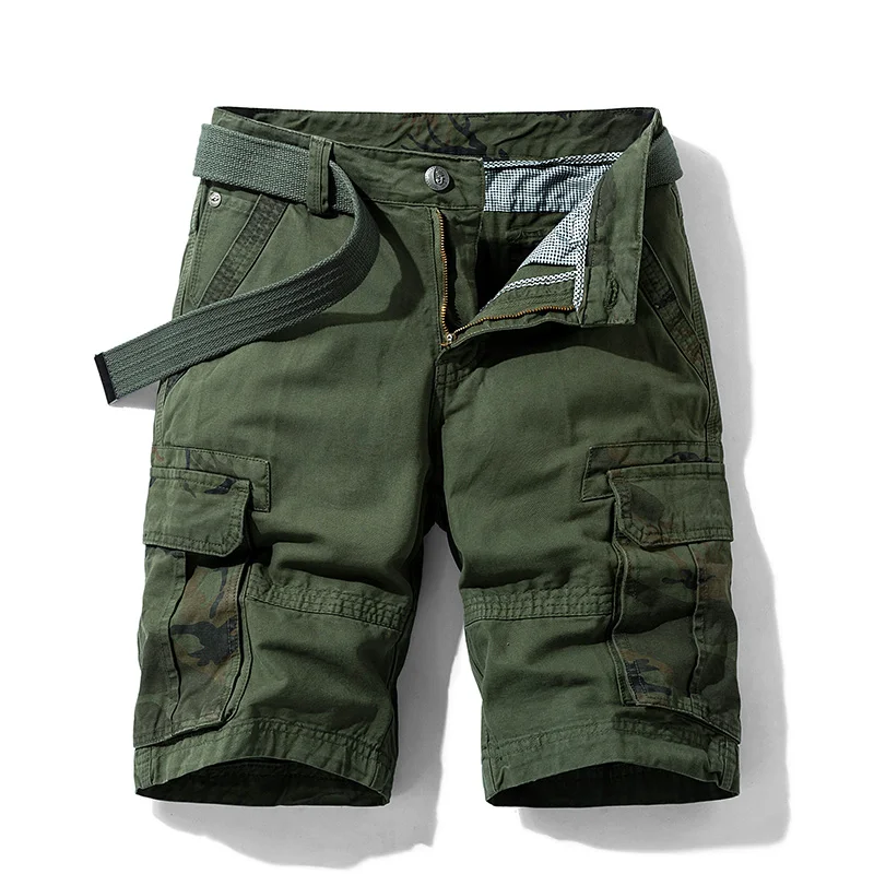 2024 Camouflage Shorts Men's Summer Fashion Brand Loose Casual Pants Fashionable High-End Retro Workwear Mountaineering Shorts