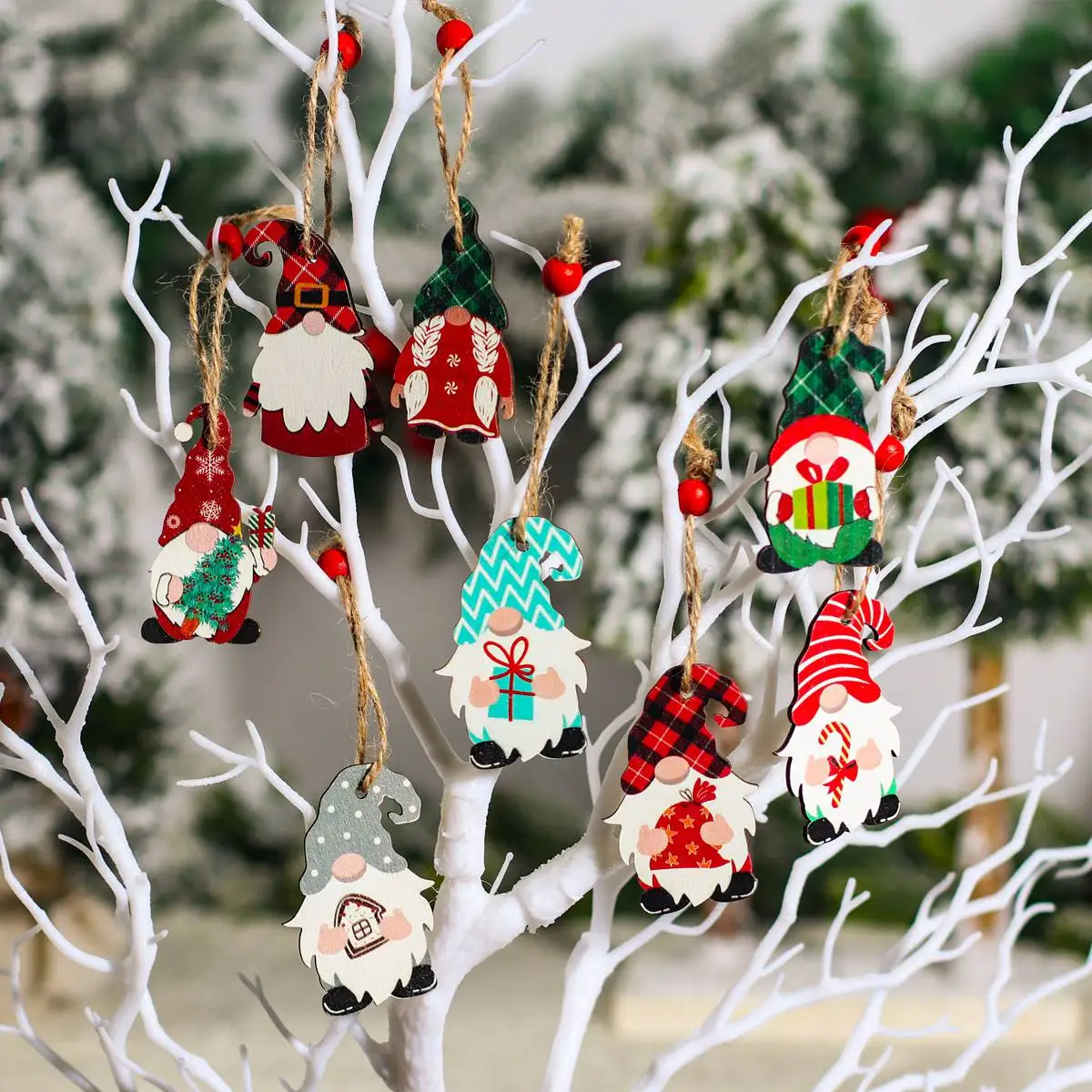 Christmas Wooden Pendant Merry Christmas Tree Decoration for Home Ornament Xmas Navidad Gifts Happy New Year
