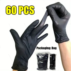 Disposable Black Nitrile Gloves for Kitchen, Salon, and Cleaning Tasks (60 PCS)