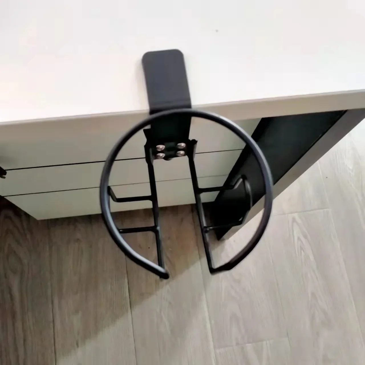 Home Clip On Table Cup Holder Horizontal Vertical Mount Anti Spill Office Desktop Mug Rack Metal Clamp Water Bottle Storage Tray cup storage holder