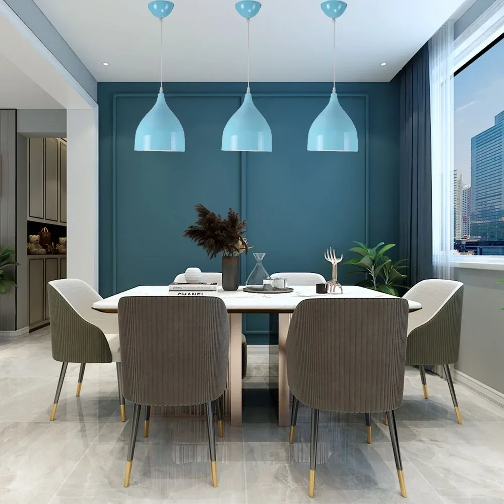 

customModern Pendant light European Ceiling Lamp Suspensions luminaires E27 macaron chandeliers, for bars, restaurants, cafes