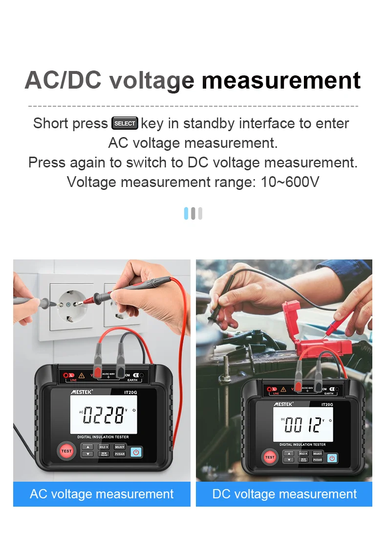 Tester Isolamento Digitale 1000V - Megohmetro 100GΩ Con PI/DAR, Per Motori E Trasformatori - Foto 11