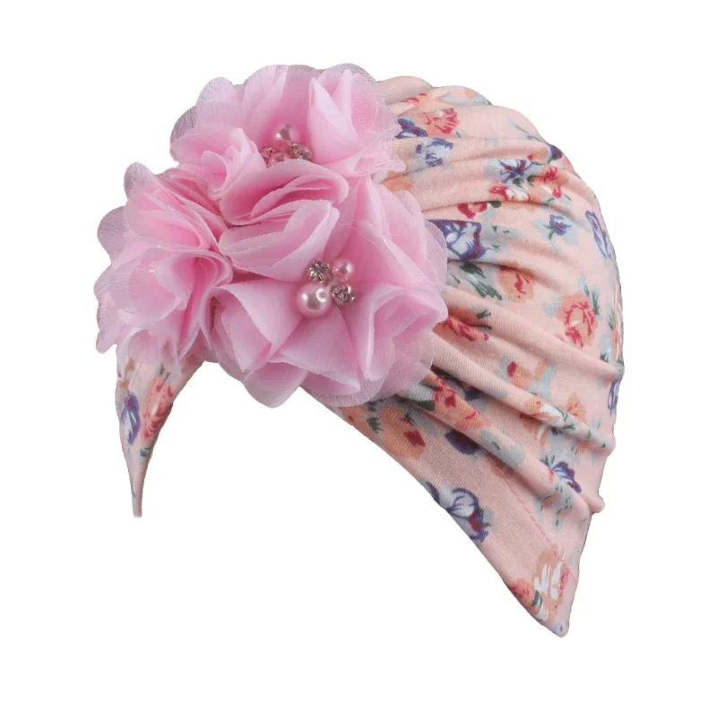 Spring Flower Baby Girls Hat for Newborn Soft Cotton Baby Boys Girls Hat Turban Infant Toddler Cap Head Wraps Photography Props baby hat baby photography props
