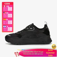 PUMA Trinity Series Chaussures de course décontractées unisexes confortables à semelle épaisse, amorties, antidérapantes et durables, basses, noires 389289-03 1