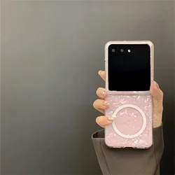 Luxury Magnetic Wireless Charging Shell Pattern Case with Bracket for 60ultra(70ultra) (A)
