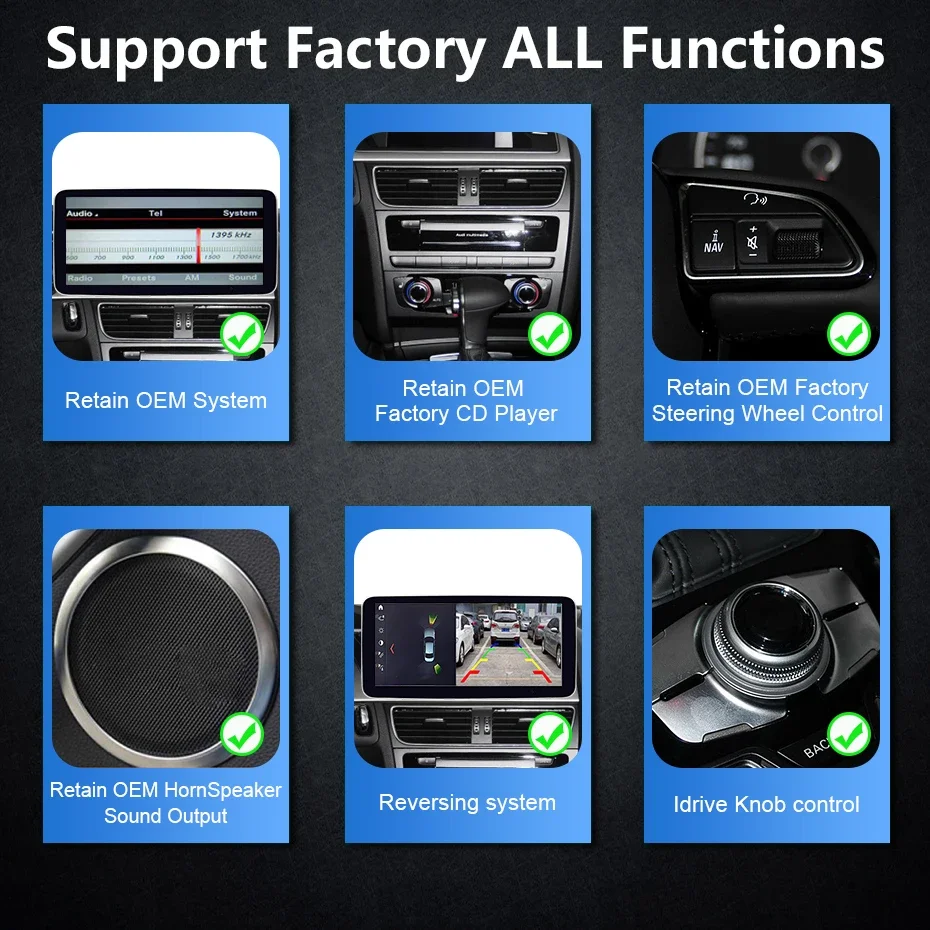 Android Auto Wireless CarPlay 8,8 "Linux Auto Radio Display bildschirm Für Audi A4 A4L B8 2009-2016 Autolink airplay Vidio Player GPS – Detail 5