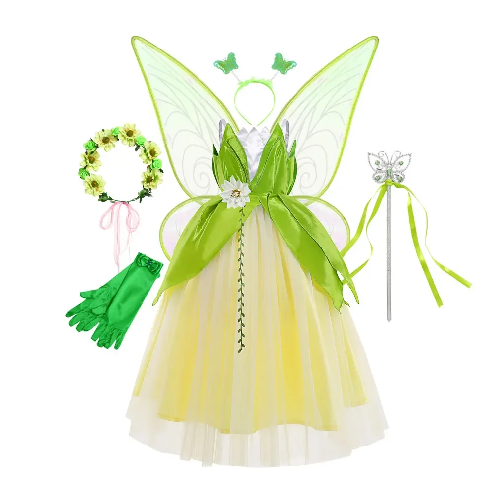 Halloween Cosplay Baby Girls Party Christmas Green Flower