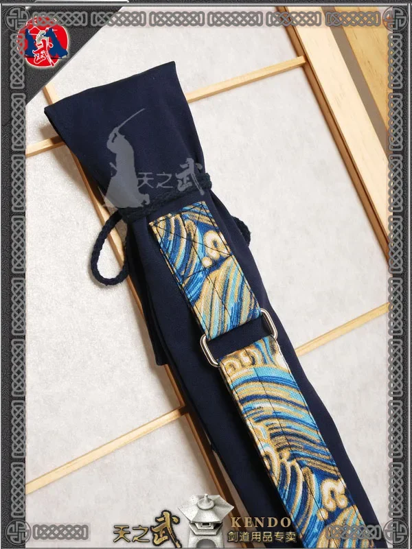 Japanese Style Bamboo Sword Wooden Knife Bag Aikido Iaido Kendo Supplies Carry Bag with Strap Hold 1 Sword Cotton Canvas