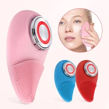 

Electric Face Cleansing Devices Silicone Facial Cleansing Brush Facial Massager Skin Cleaner Sonic Vibration Deep Pore Cleaning
