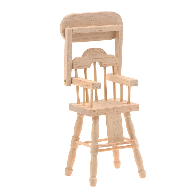 

1:12 Dollhouse Mini Dining Chair High Chair Baby Dining Chair Kichen Decor Toy Doll Home Miniature Simulation Furniture