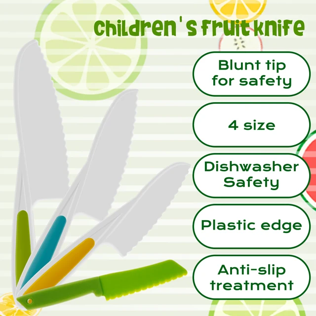 Kids Cooking Cutter Set Safe Reusable Plastic Toddler Knife Potato Crinkle Cutter Peeler Children DIY Kitchen Accessories 2023 3