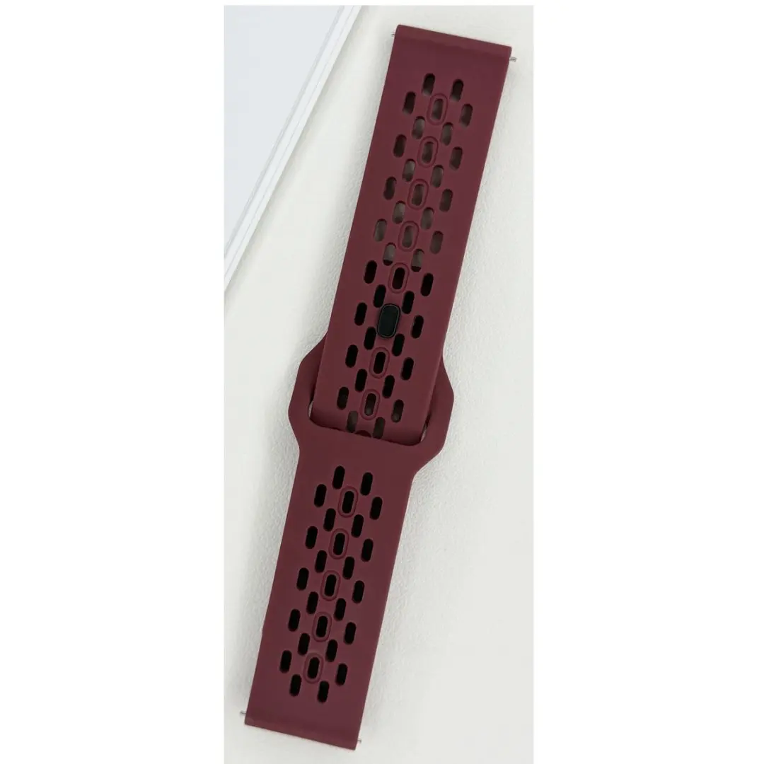 Breathable Silicone Watch Wristband with 20-22mm Adjustable Strap