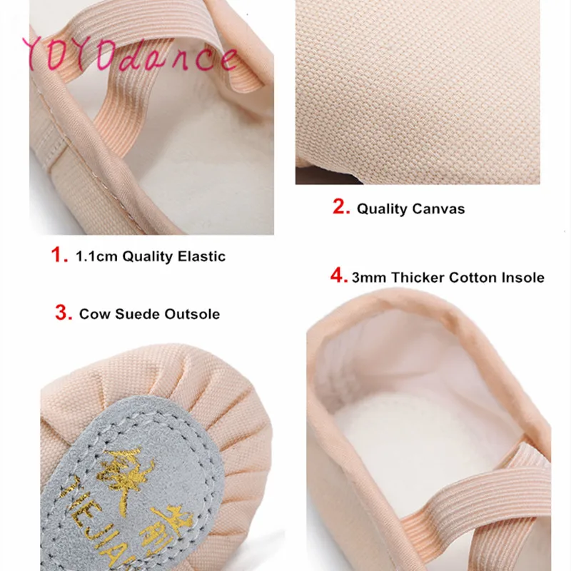 New Women's Ballet Zapatos De Baile Ballerinas Dancing  Mujer High Quality Salsa Children Shoes for Dance 5