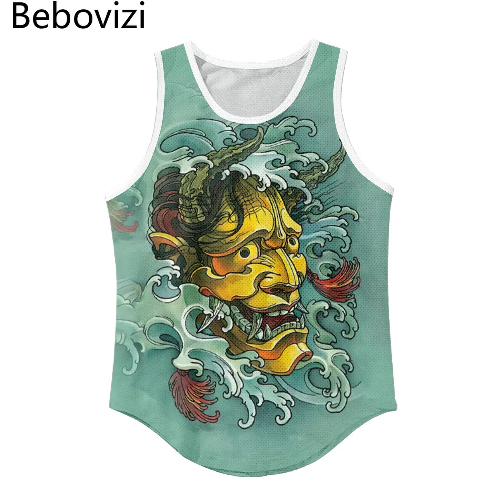 Mens Tank Top Sleeve Japanese Japanese Clothing Sleeveless Japanese