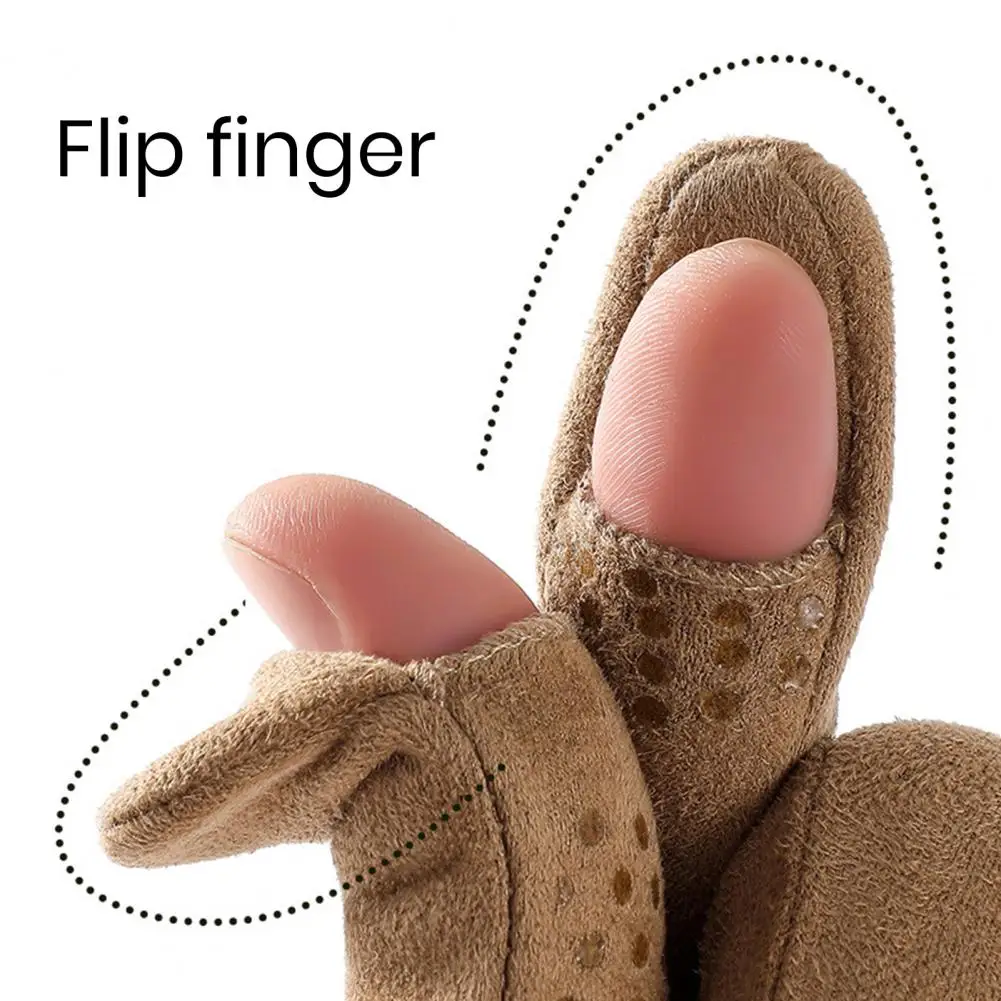 

Thick Gloves Winter Warm Gloves Winter Cycling Gloves with Thick Plush Touch Screen Anti-slip Design for Unisex Warm Windproof