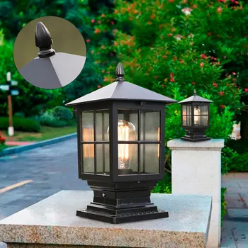 Outdoor Waterproof Post Light Villa Column Lamp Fence Gate Pillar Head LED Lamp For House Gate Patio Garden 1