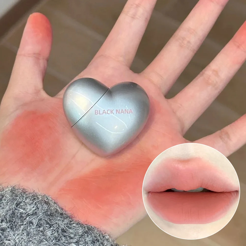Velvet Matte Lip Glaze Heart Shaped Non-Stick Cup Nude Pink Sexy Lips Tint Waterproof Lasting Liquid Lipstick Makeup Cosmetics