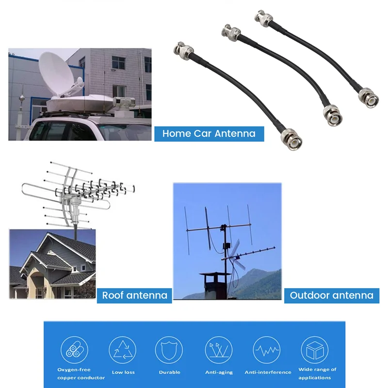RG58 BNC 남성 플러그-BNC 남성 플러그 압착 커넥터 동축 점퍼 케이블 와이어 오실로스코프 신호 라인-BCBW