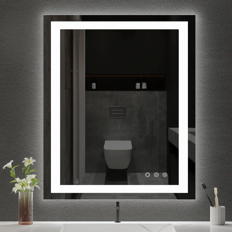 

LED Bathroom Mirror - Anti-Fog, - Bathroom Mirror with LED Lights - 3 Color LED Mirror for Bathroom, , Waterproof,
