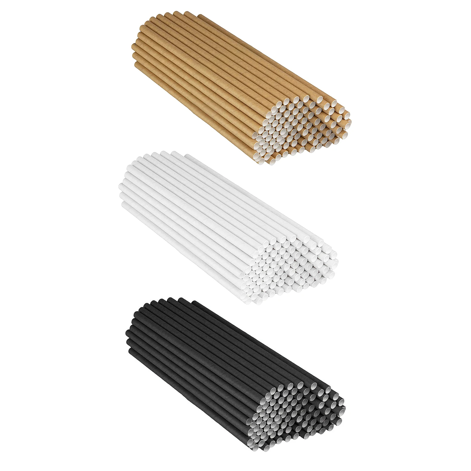 100 Pcs Paper Straws Compostable Biodegradable Straws 7.75 in Long Cocktail for Smoothies Tumblers Cocktail MilkShake