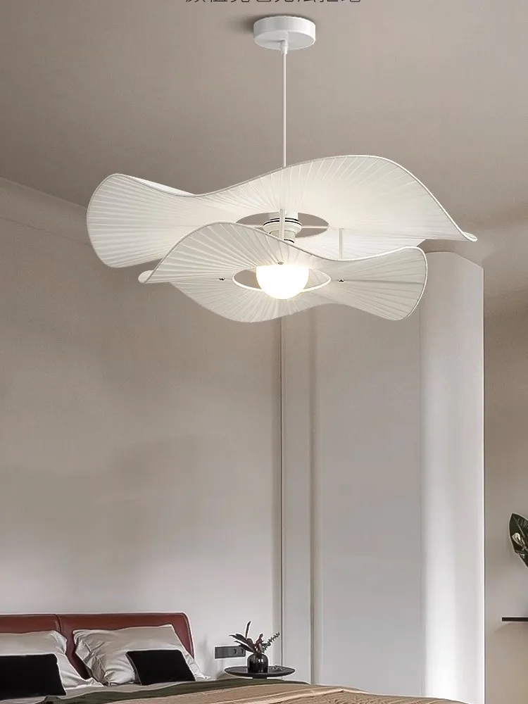 

Nordic Cream Style Fabric Led Pendant Lights For Living Room Bedroom Bar Drop Lamp Home Decor Flowers Chandelier Lustre Fixtures