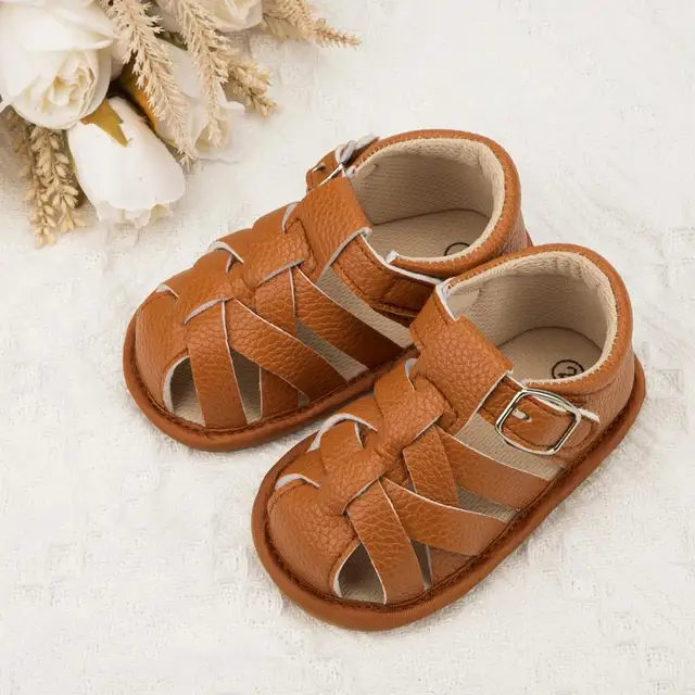 KIDSUN Baby Summer Sandals Infant Boy Girl Shoes Rubber Soft Sole Non-Slip Toddler First Walker Baby Crib Newborn 1