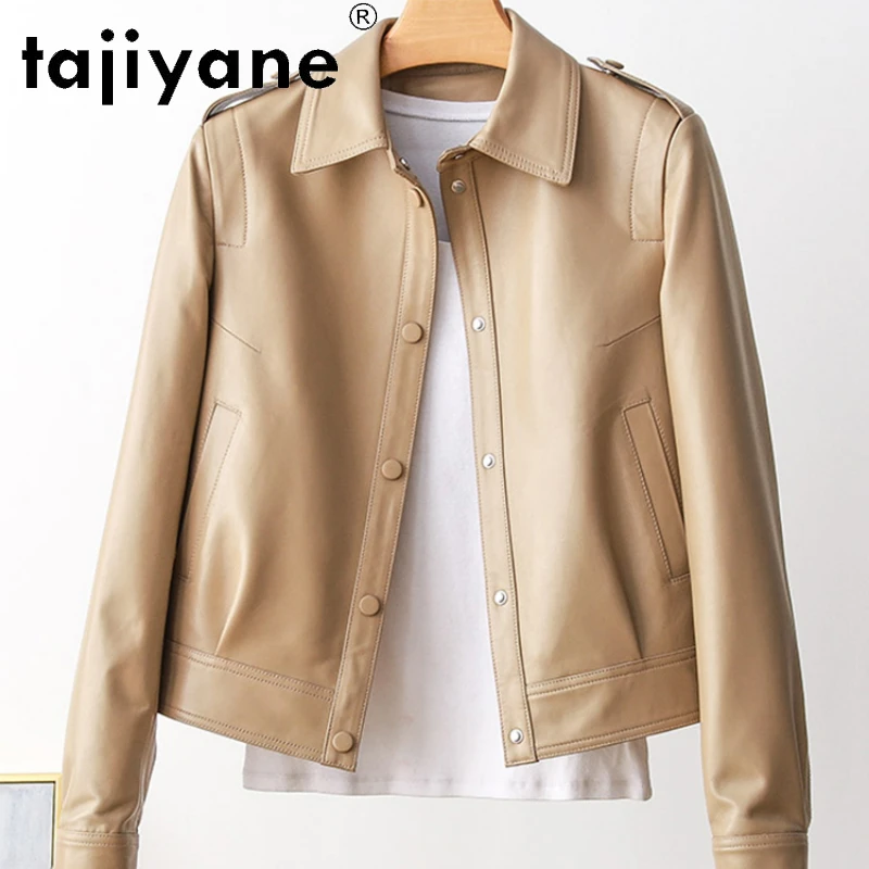 

100% Genuine Leather Jacket Women 22 Spring Autumn New Women's Elegant Sheepskin Outfits Casual Jacket Short Women Clothes Tide