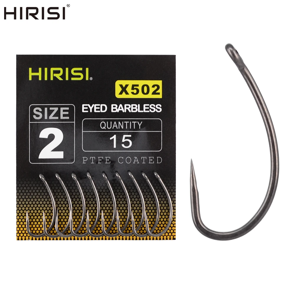 Hameçons Pour Carpe Hirisi - Acier Inoxydable Haute Carbone, Barbelés, Revêtus - Lot De 50