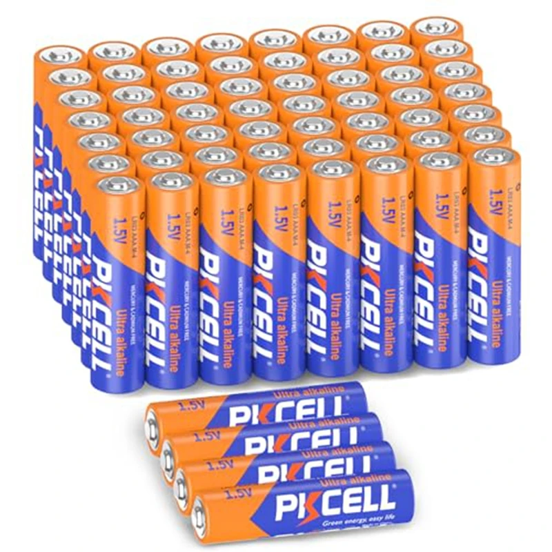 60PCS AAA LR03 1.5V Alkaline Battery MN2400 LR3 E92 AM4 1.5V TripleA Batteries For Keyboards Clocks Toys Remote Controls
