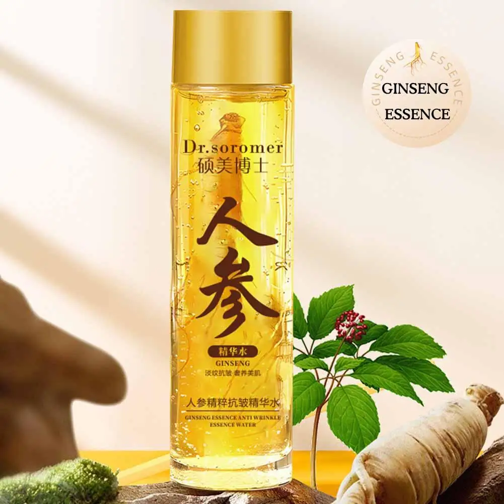 Gold Ginseng Face Essence Polypeptide Lightning Moisturizing Smoothing Facial Serum do pielęgnacji skóry 120ml/30ml Toner z żeń-szenia