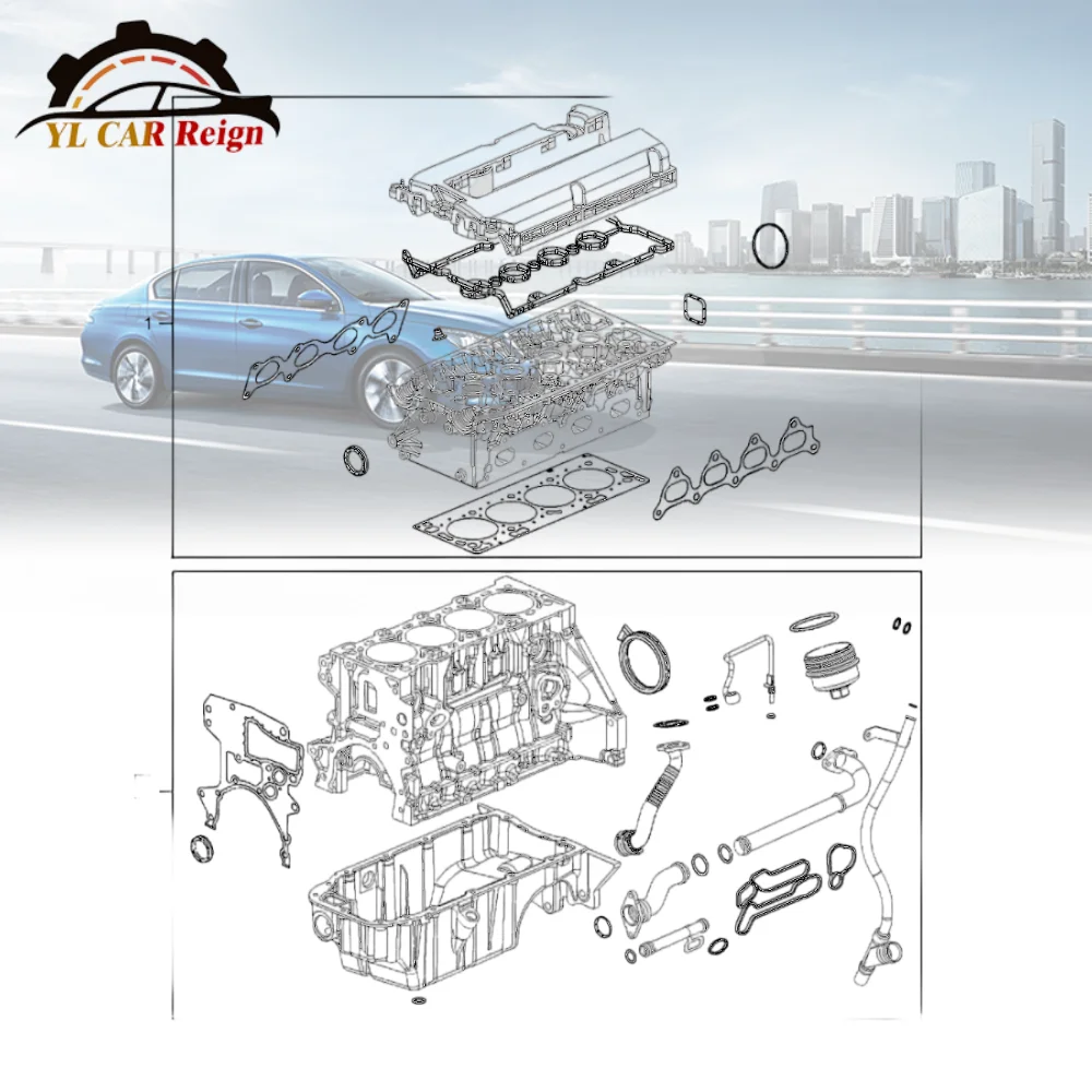For Chevrolet Aveo Cruze 1.6 1.8 Trax Opel Vauxhall Insignia Astra Engine Full Gasket Kit Repair Overhaul Kits 55568528 55568529