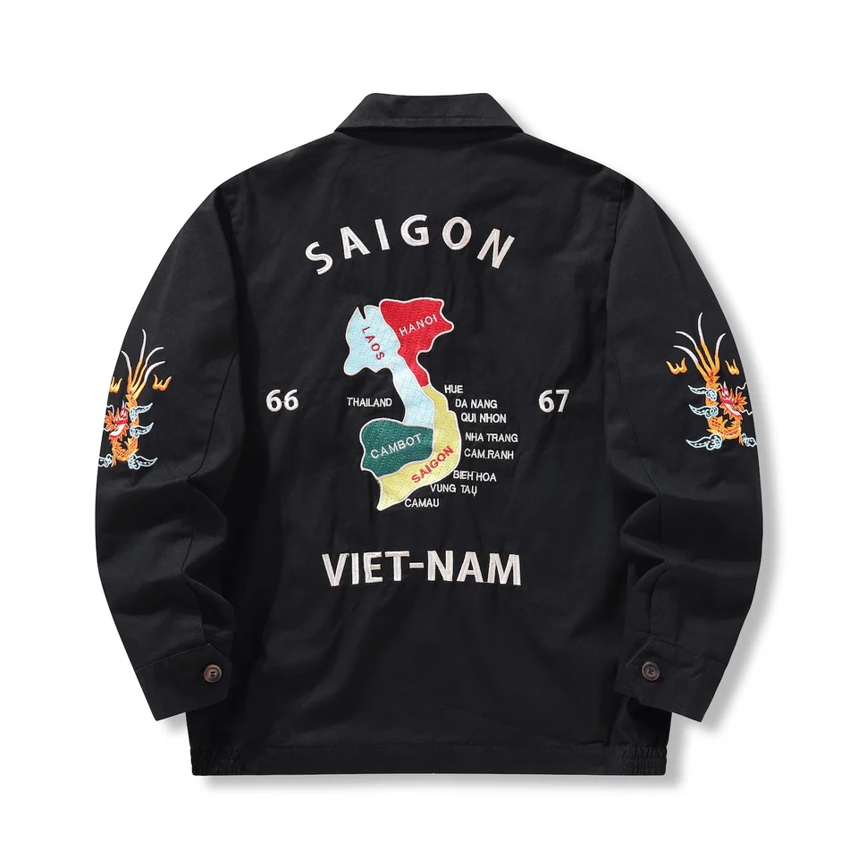 1960's Vietnam War Sukajan Vntage Tokyo Windbreaker Retro Bomber