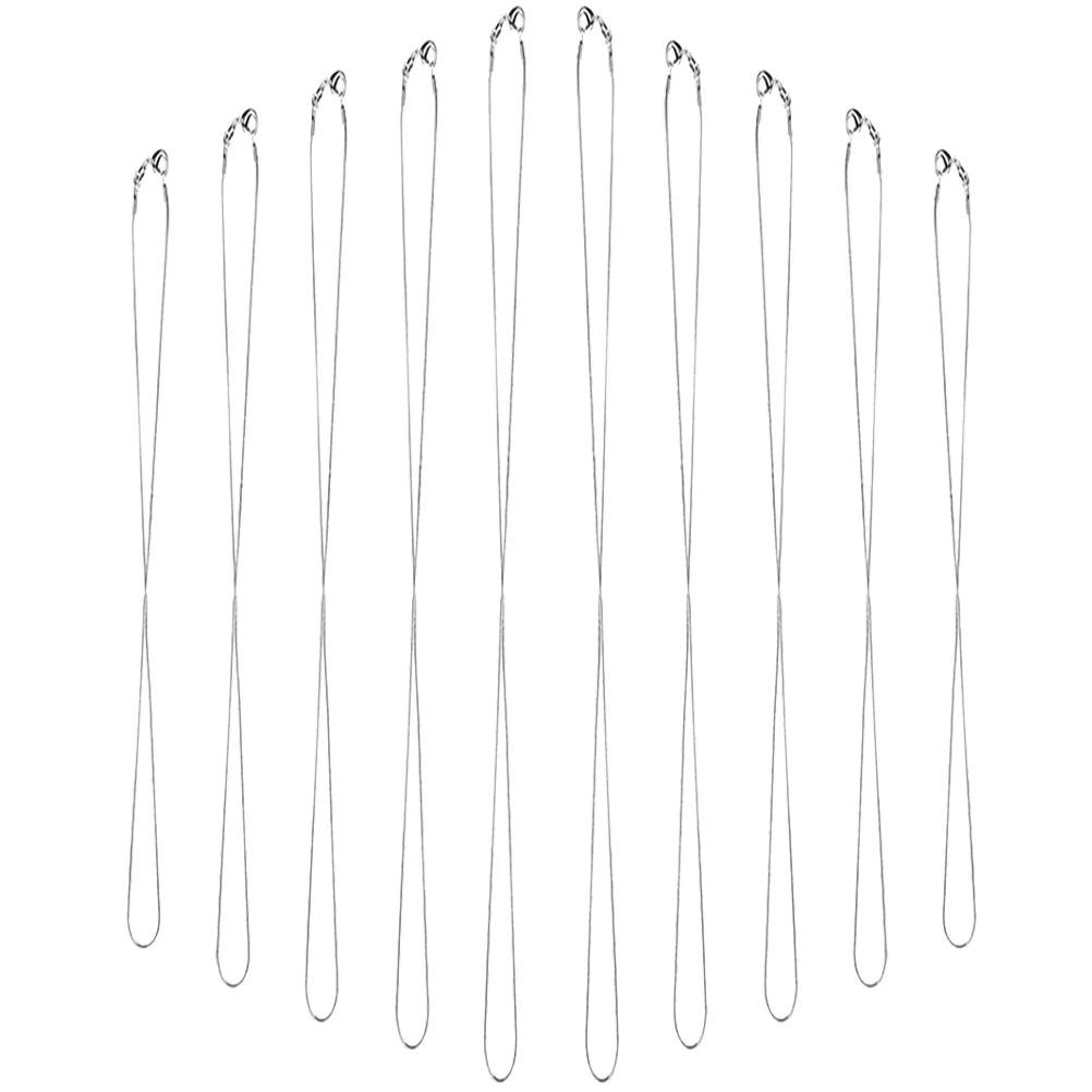 

10pcs 1MM-Thick Silver Plated Snake Chain Necklace in 5 Sizes (Random Size)