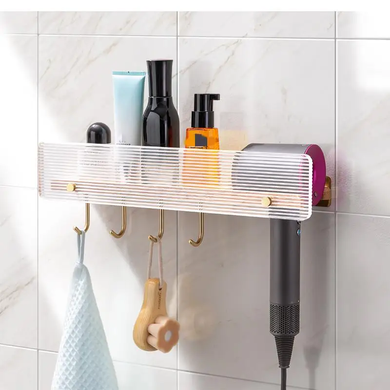 

Bathroom Racks Are Suitable for Hair Dryer Brackets, Acrylic Racks, Bathroom Wall-mounted Cosmetic Racks, Toothbrush Holders