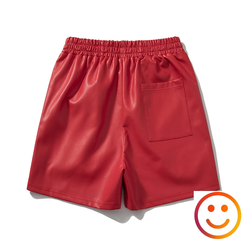 가죽 블랙 레드 그린 Borad 반바지 주머니 2024 여름 남성 여성 고품질 노란색 Drawstring 비치 Shortpant 바지