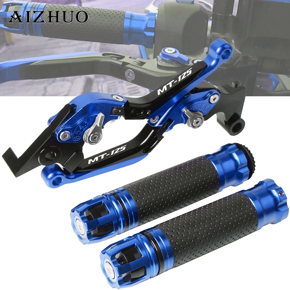 

For YAMAHA MT125 MT 125 MT-125 2014 2015 2016 2017 2018 Motorcycle Brake Clutch Lever Extendable+Handle Grips Handlebar