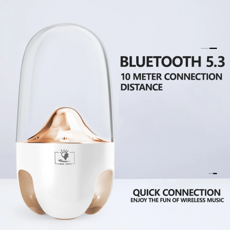 Portable Wireless Water Dance Bluetooth Speaker Stereo Color LED Light Game Sound Box Music Fountain Loudspeaker Caixa De Som