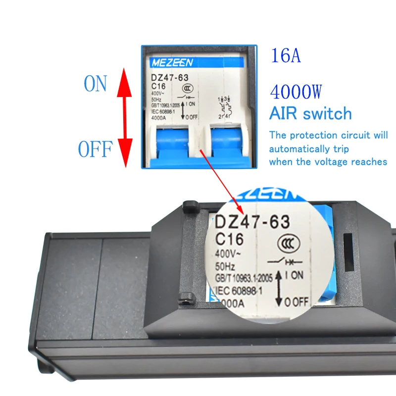 PDU  Ʈũ ĳ  C13 ,  ġ 2- 9AC  ȣ, ͽټ ڵ  , 16A, 4000W