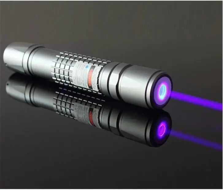 

Hot! Super Powerful! 405nm Purple Blue Violet laser pointer 100000m LED Flashlight Burning Uv Counterfeit Detector Free delivery