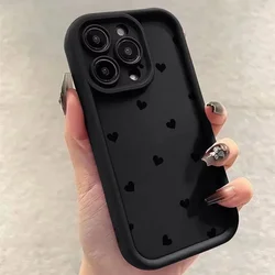 Black Love Heart Y2K Phone Case for Vivo V30 Pro 5G (TYB - 313H2582120A1)