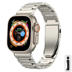 Premium Titanium Strap - Business Metal Bracelet - 42 44 45 49mm (Titanium02)