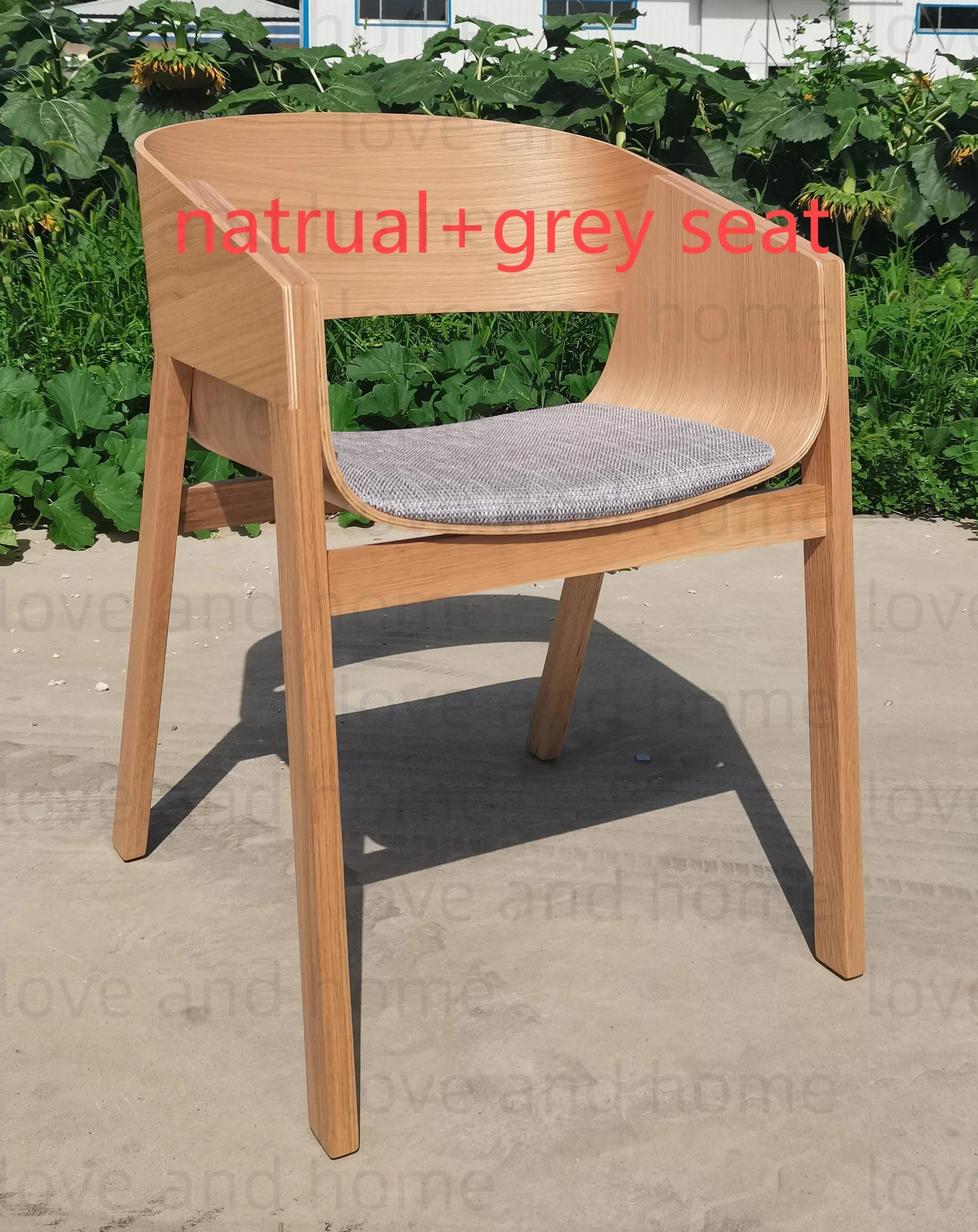 Nordic Oak Solid Wood Plywood Dining Curved Merano Backrest Armchair Chair Leisure Lounge Chair Denmark