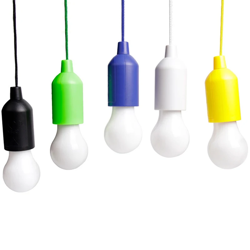 Portable LED Pull Cord Light Bulb for Home and Garden Decor