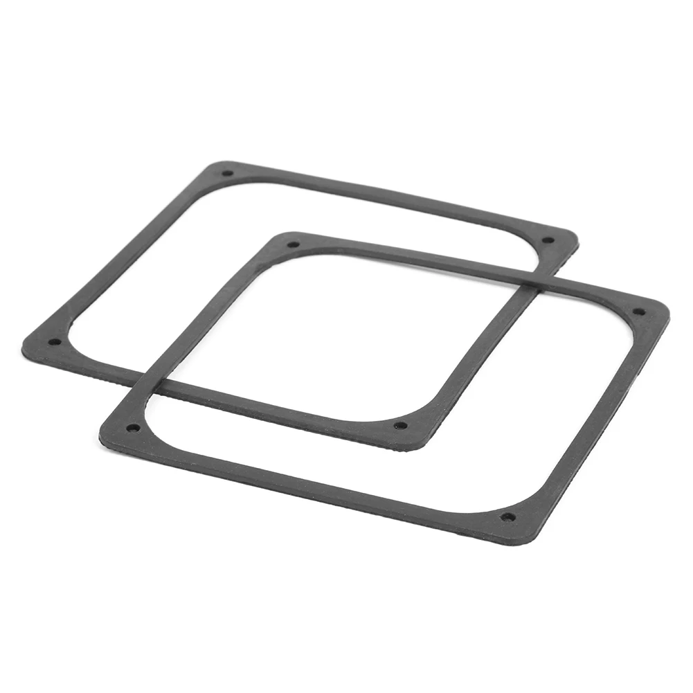실리콘 충격 방지 흡수 패드 120x120mm 컴퓨터 케이스 팬용 진동 방지 실리콘 고무 팬 가스켓 2팩