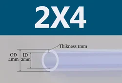 Premium Food Grade Clear Silicone Tubing - Flexible, Non - Toxic, Transparent Hose for Aquariums & Water Pumps (ID 2mm OD 4mm)