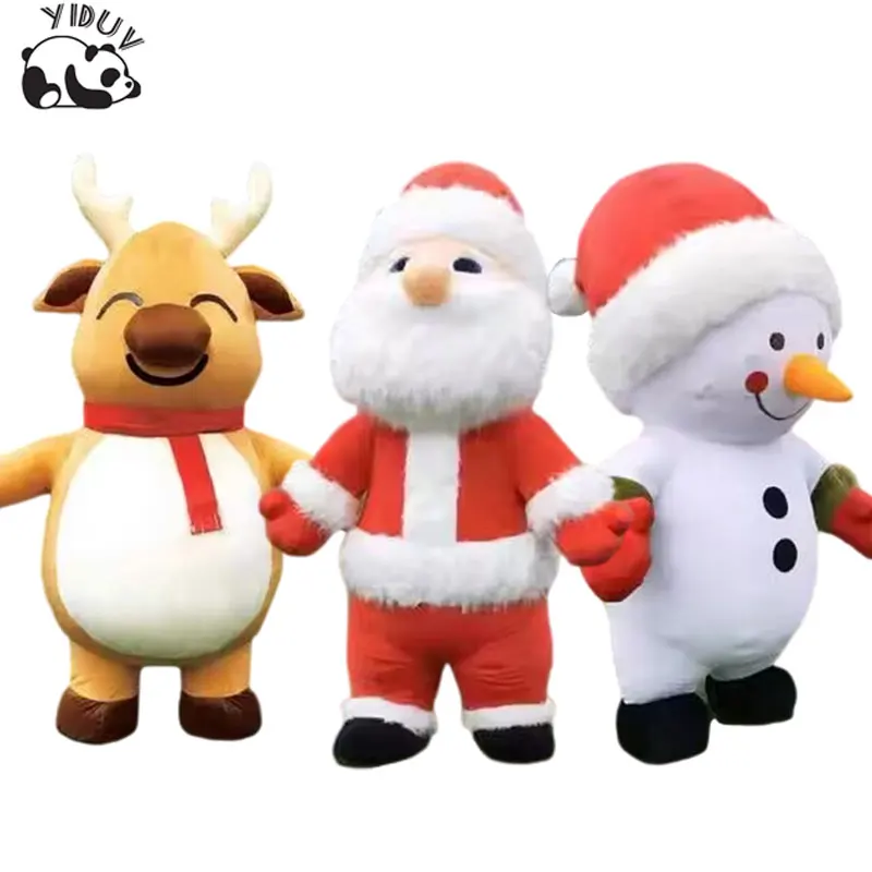 

2023 Giant Santa Claus Inflatable Costume Carnival Christmas Party Elk Snowman Inflatable Cosplay Mascot Costume Funny Props