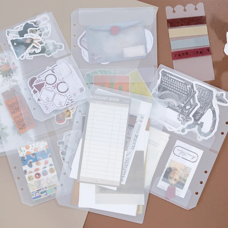 5Pcs A5A6 Binder Zipper Folders