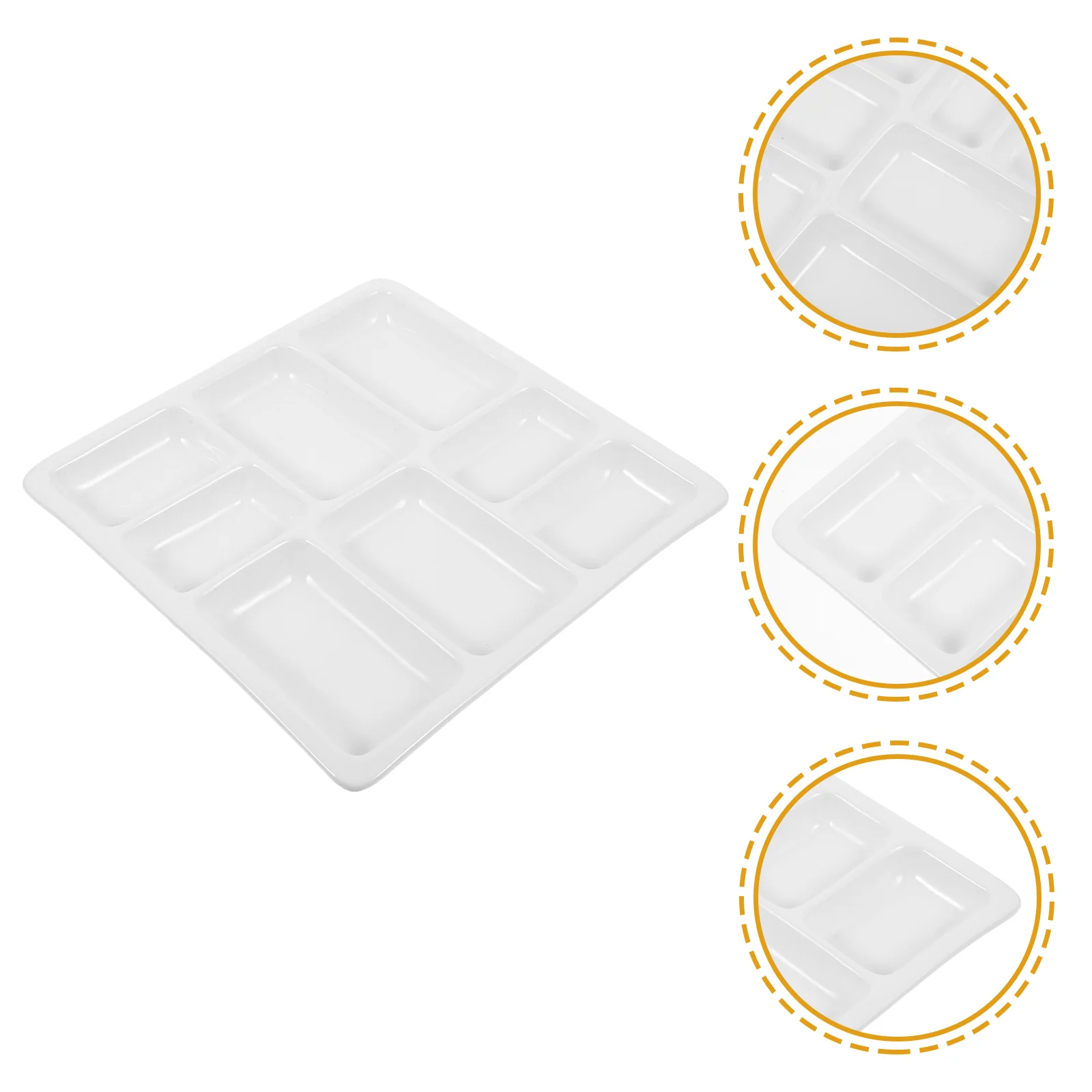 Palette Portable Watercolor Paint Mixers Pigment Mixing Plates Round Tray White Porcelain Travel