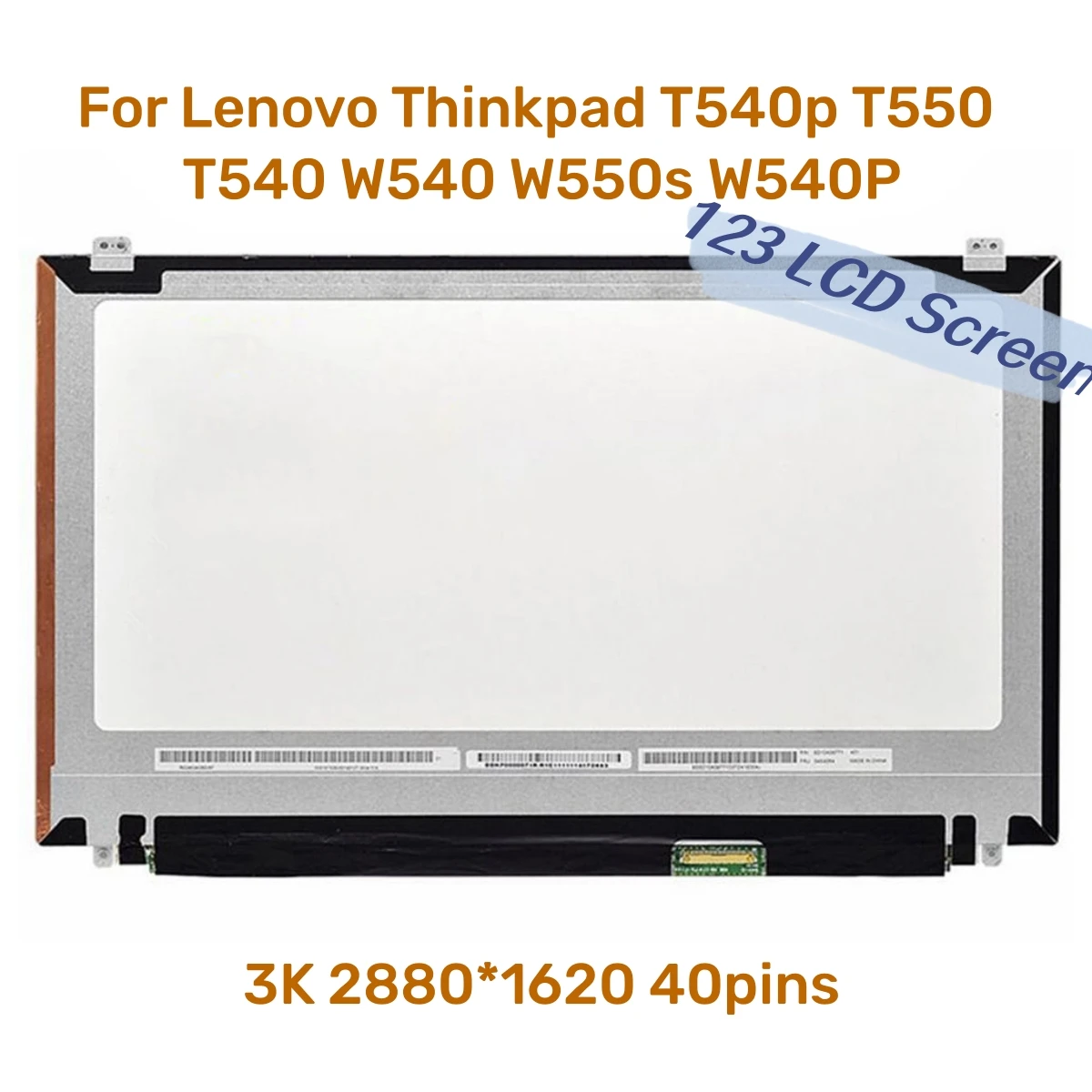 

FRU 04X4064 04X5541 For Lenovo Thinkpad T540p T550 T540 W540 W550s W540P VVX16T028J00 VVX16T020G00 VVX16T029D00 3K 2880*1620